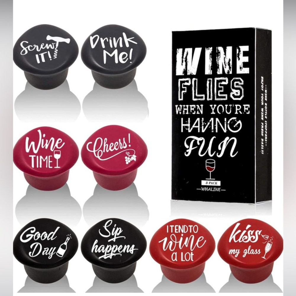 Wine Bottle Stoppers - Pack of 8